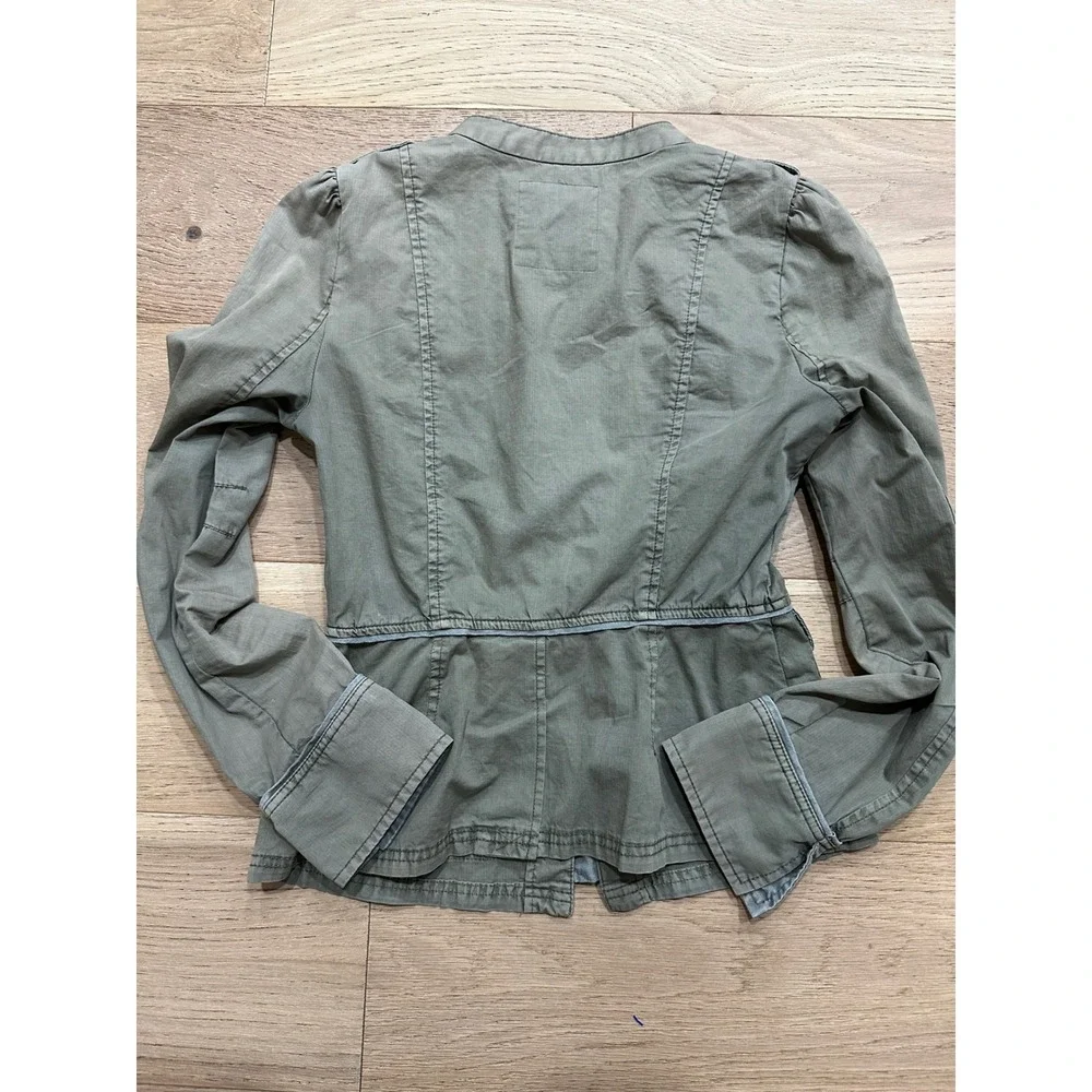 Free People 1970 Regimental Military Jacket‎ - Olive Green Utility - Size 6